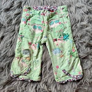 Oilily Green and Pink Casual Bottoms with Floral Design